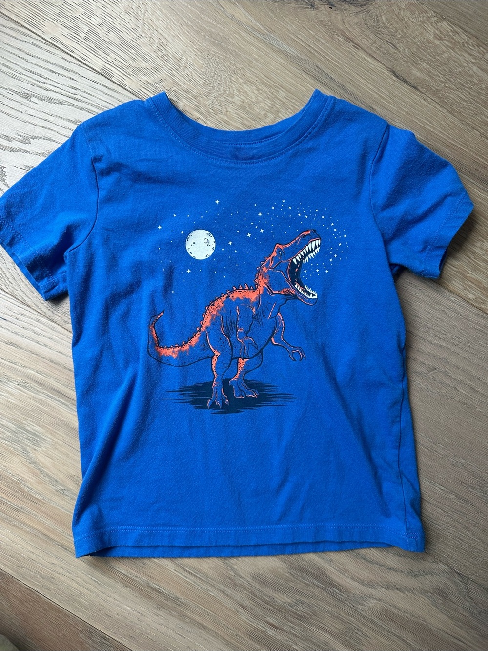 Cat & Jack Short Sleeve T-Shirt Blue Dinosaur Graphic 5T